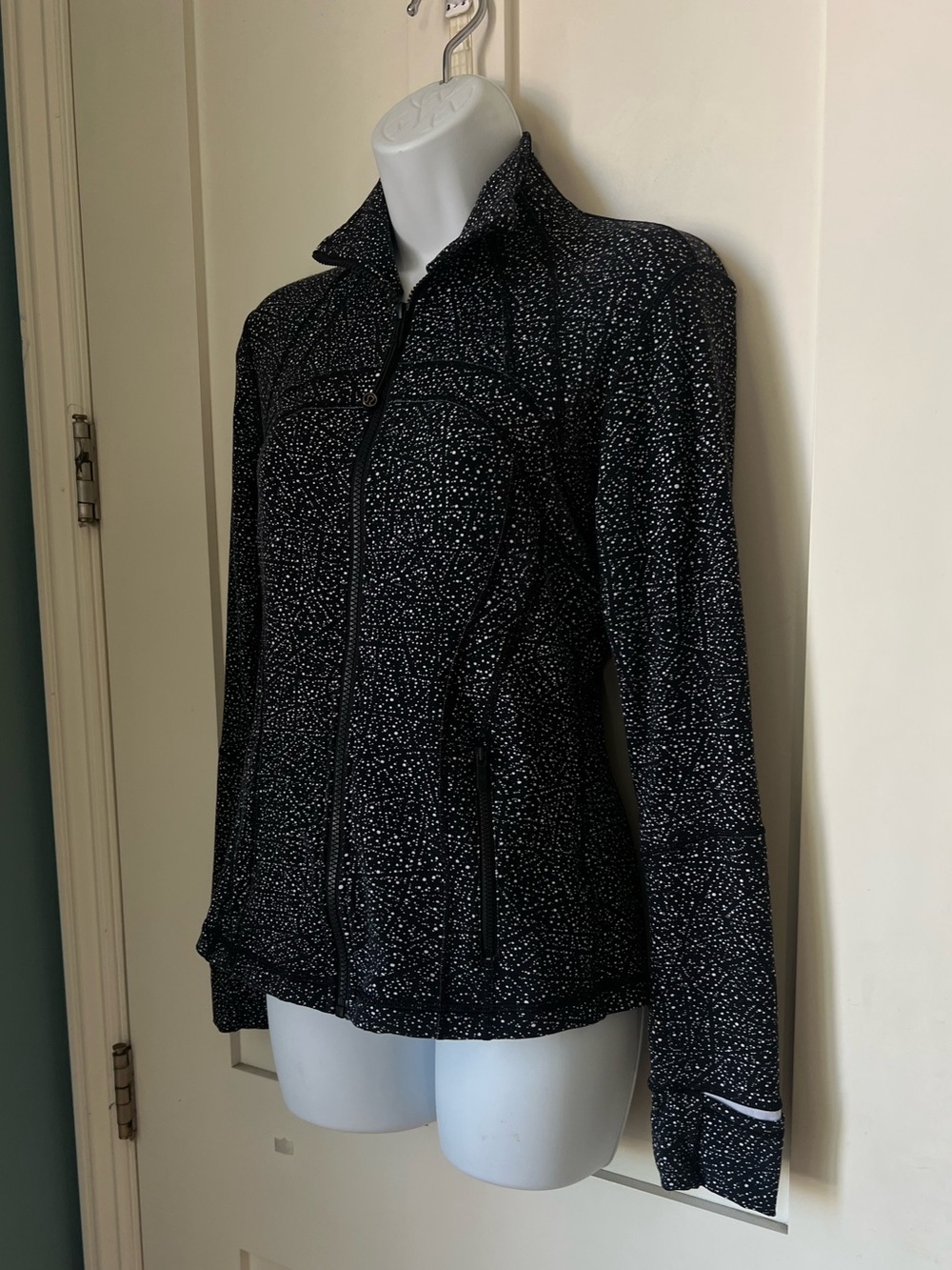 lululemon Define Jacket Size 6 Black White Speckled Static Full Zip Athleisure - Picture 10 of 11